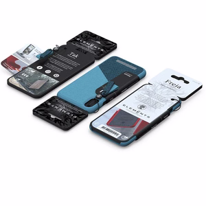 Nordic Elements Saeson Freja ümbris seadmele iPhone XR, petroolisinine
