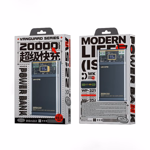 WEKOME WP-321 Vanguard Series akupank, 20000 mAh, PD 20 W + QC 22,5 W, must ja läbipaistev