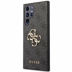 GUESS ümbris jaoks SAMSUNG S24 Ultra GUHCS24L4GMGGR (Leather 4G Metal Logo) must