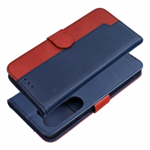 Klappümbris Samsung A27 Split Book, tumesinine ja punane