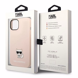Karl Lagerfeld KLHCP14MSLCTPI iPhone 14 Plus 6.7 "hardcase light roosa / light roosa Silicone Choupette Body