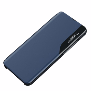 Eco Leather View Case elegantne ümbris klapiga ja statiiviga Samsung Galaxy A73 sinine