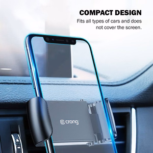Crong Universal Smart auto telefonihoidik 4–6.5" telefonidele, must