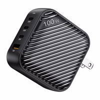 INVZI GanHub 3x USB-C + USB seina laadija, 100W, EU/UK/AU/US (must)