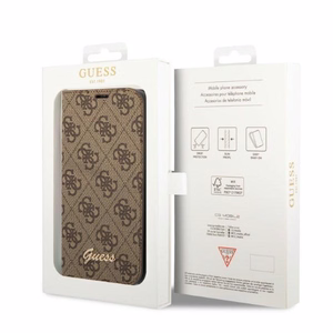 Guess GUBKP14XHG4SHW iPhone 14 Pro Max 6.7 "brown / brown book 4G Vintage kuldne Logo