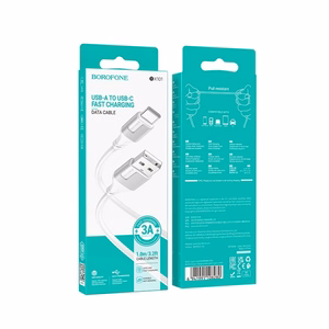 USB cable Borofone BX101 USB-A to USB-C 1.0m white