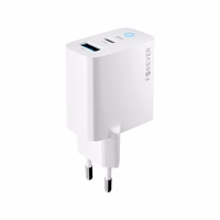 Forever TC-06-20AC PD QC laadija 1x USB-C 1x USB 20W valge