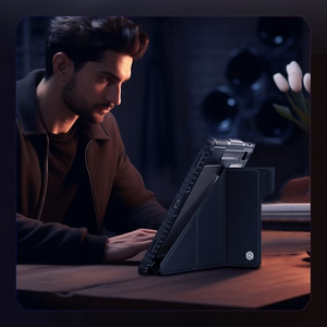 Nillkin Bumper Leather Ümbris Pro ümbris jaoks Samsung Galaxy Tab S9+ - must