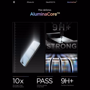 Spigen Glas.TR EZ Fit 2-pack karastatud klaas jaoks iPhone 17 Air - läbipaistev