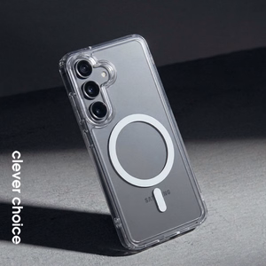 Crong Hybrid Clear Magnetic MagSafe ümbris seadmele Samsung Galaxy S26+, läbipaistev