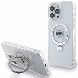 Karl Lagerfeld KLHMP15XHMRSKHH iPhone 15 Pro Max 6.7" белый/белый жёсткий чехол Ring Stand Karl Head MagSafe