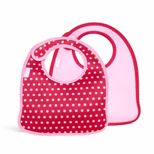 BUILT Mess Mate neopreenist pudipõllede komplekt väikelastele, 2 tk, Baby Pink Mini Dots