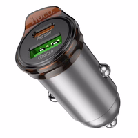 Car Laadija Hoco USB A + USB C QC3.0 PD 43W + Kaabel USB C to USB C NZ16A metal hall