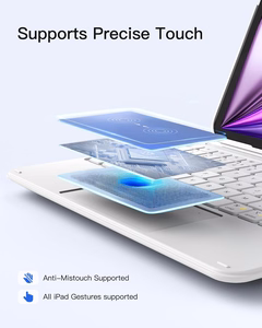 Inateck KB04122 AceTouch klaviatuuriga ümbris seadmele iPad 10.9–11", valge