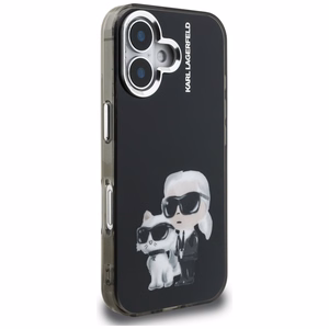 Karl Lagerfeld IML Aquarelle Karl & Choupette & Logo iPhone 16 Ümbris - must