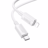Kaabel USB C to Lightning Hoco PD 27W 1 m X107 valge