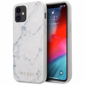 Guess Marble Ümbris jaoks iPhone 12 mini 5.4" - valge