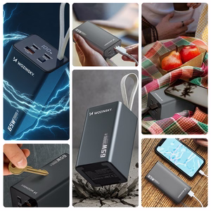 Powerbank Wozinsky K65+ 65W 30000mAh 2x USB-C, 1x USB-A 65W - серый