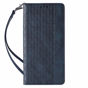 Magnet rihmaga ümbris iPhone 12 Pro pouch rahakott + Mini Lanyard Pendant Sinine