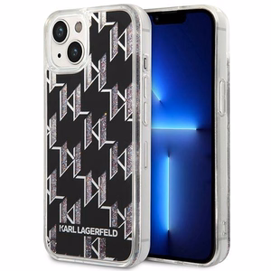 Karl Lagerfeld KLHCP14MLMNMK iPhone 14 Plus 6.7" жёсткий чехол чёрный/чёрный Liquid Glitter Monogram