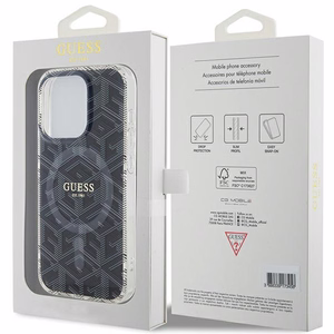 Guess IML GCube MagSafe ümbris jaoks iPhone 15 Pro - must