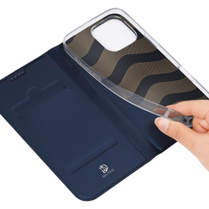DUX DUCIS wallet ümbris SKIN PRO jaoks IPHONE 16 Pro Max sinine