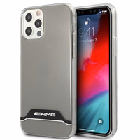 AMG Electroplate must&valge Ümbris jaoks iPhone 12 / 12 Pro - läbipaistev
