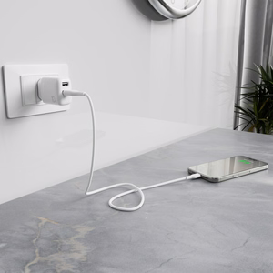 Puro PROLITE 10W 2x USB-A wall laadija + USB-A - USB-C kaabel 1.2m - valge