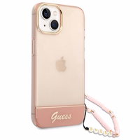 Guess GUHCP14MHGCOHP iPhone 14 Plus 6.7" roosa/roosa hardcase Translucent Pearl Strap