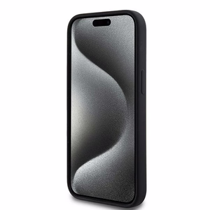 DKNY Liquid Silicone Valge Printed Logo MagSafe Ümbris jaoks iPhone 14 / 15 / 13 - Must