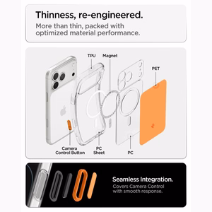 Spigen Ultra Hybrid MagSafe ümbris iPhone 18 Pro / 17 Pro jaoks, oranž