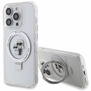 Karl Lagerfeld Ring Stand Karl&Choupette MagSafe ümbris jaoks iPhone 13 Pro Max - valge