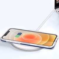 Läbipaistev 3in1 ümbris iPhone 12 sinise raamiga geelikatte jaoks