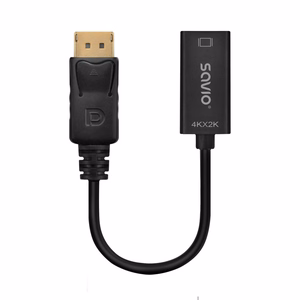Savio adapter DisplayPort (M) v1.2 - HDMI A (F) v1.4, 4K, AK-62