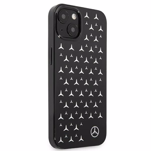 Mercedes Silver Stars Pattern чехол для iPhone 13 mini - чёрный