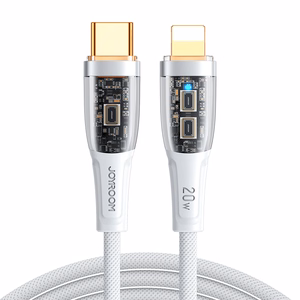 Joyroom Star-Cloud Series A3 USB-C / Lightning Kaabel 20W 1.2m with Smart Switch - valge