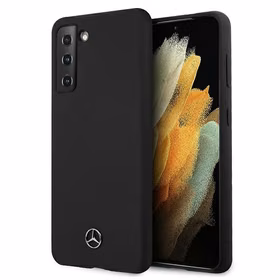 Mercedes Silicone Line ümbris Samsung Galaxy S21+ jaoks - must