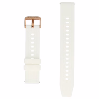 Blavec Universal watch band jaoks W-17 Amber 18mm silicone valge