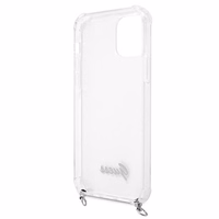 Guess GUHCP12LKC4GSSI iPhone 12 Pro Max 6.7" läbipaistev kõvakott 4G hõbedane kett