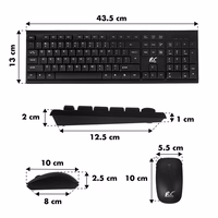 NanoRS Wireless Keyboard and Mouse Combo with Ergonomic Design – RS580 for Smooth and Efficient Use