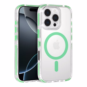 Tel Protect Strap Clear Ümbris jaoks Iphone 15 Pro roheline