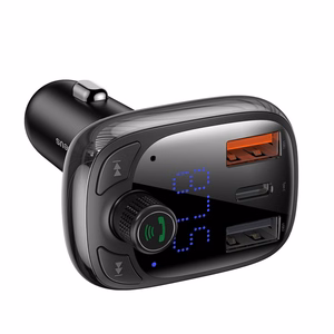 Baseus transmiter FM T Shaped S-13 Bluetooth MP3 car laadija must