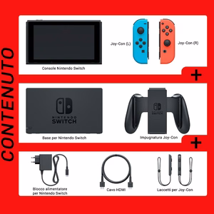 Nintendo Switch kaasaskantav mängukonsool 15.8 cm (6.2") 32 GB puuteekraan Wi-Fi sinine, hall, punane