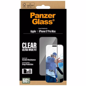 PanzerGlass Ultra-Wide Fit EasyAligner Karastatud klaas jaoks iPhone 17 Pro Max