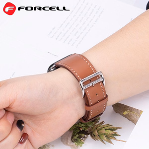 Strap to Apple Watch Forcell F-Design FA20 holes eco-friendly leather 42 / 44 / 45 / 49 mm brown