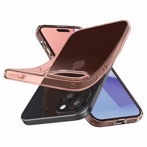 Spigen Crystal Flex iPhone 15 Plus Ümbris - roosa/läbipaistev