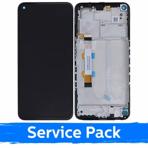 LCD Ekraan Ühildub Xiaomi Redmi Note 9T / Note 9 5G Koos Frame Must (Service Pack)