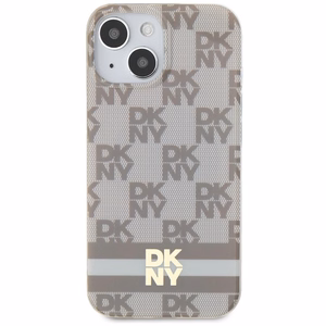 DKNY IML Checkered Mono Pattern & Printed Stripes MagSafe ümbris jaoks iPhone 15 / 14 / 13 - beige