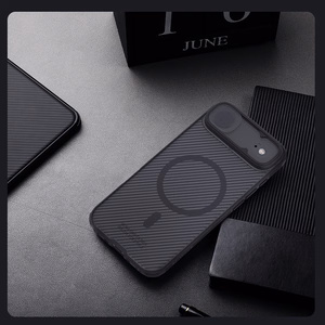 Nillkin CamShield Pro MagSafe Compatible Ümbris jaoks iPhone 17 Air - Läbipaistev Must