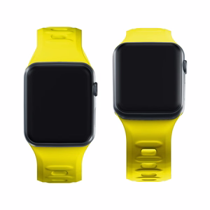 3mk silikoonrihm Apple Watchile, 38/40/41/42 mm, kollane, väike suurus